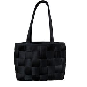 Original Seatbelt Bag Black Woven Tote Purse Built in USA Shoulder Handbag